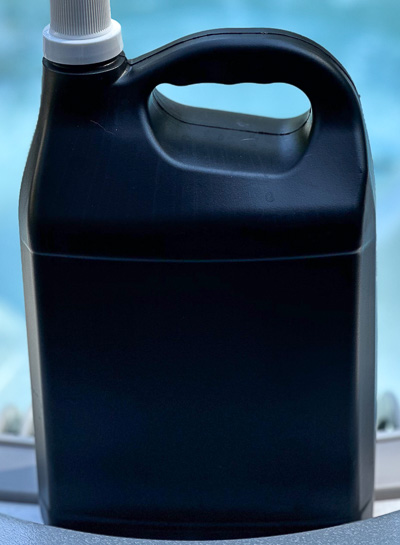HDPE Opaque F-style jug for Bleach (liquid chlorine)